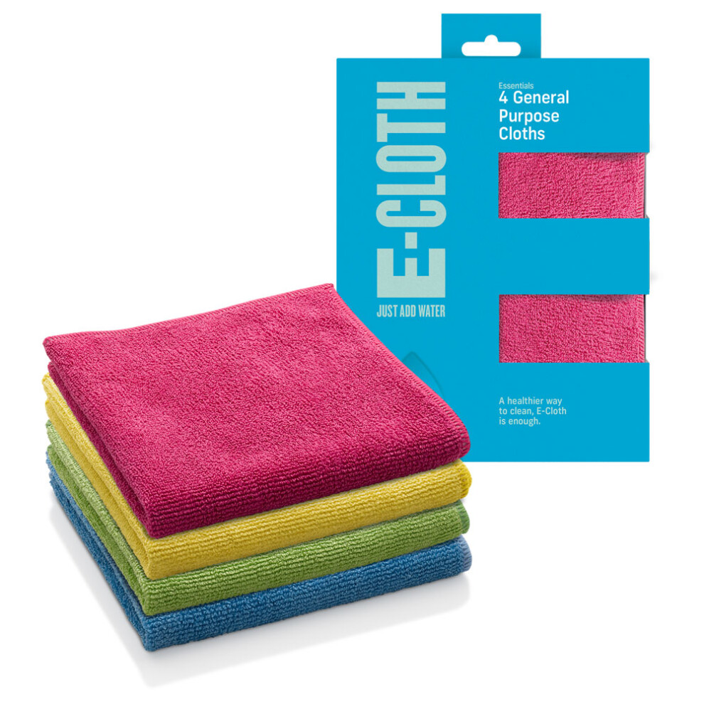 4 x e-Cloth General Purpose Cloths - Kitchen Home Micro Fibre Cleaning & Drying