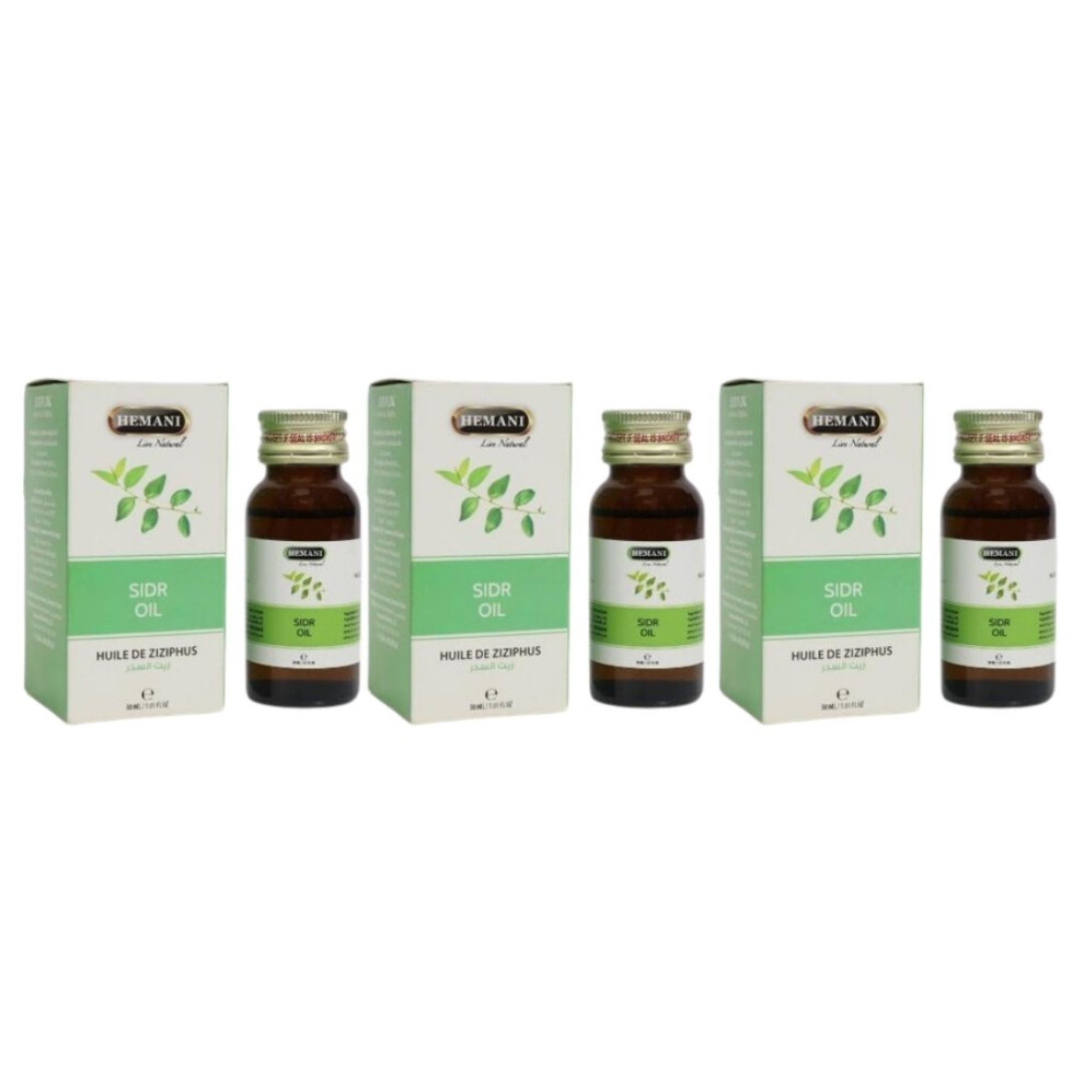 Hemani Sidr Herbal Oil 30ml Pack Of 3 |Cleanser & Deodorant for the Skin |Treatment for Swollen Eyes & Abscesses |Essential & Multipurpose Oil
