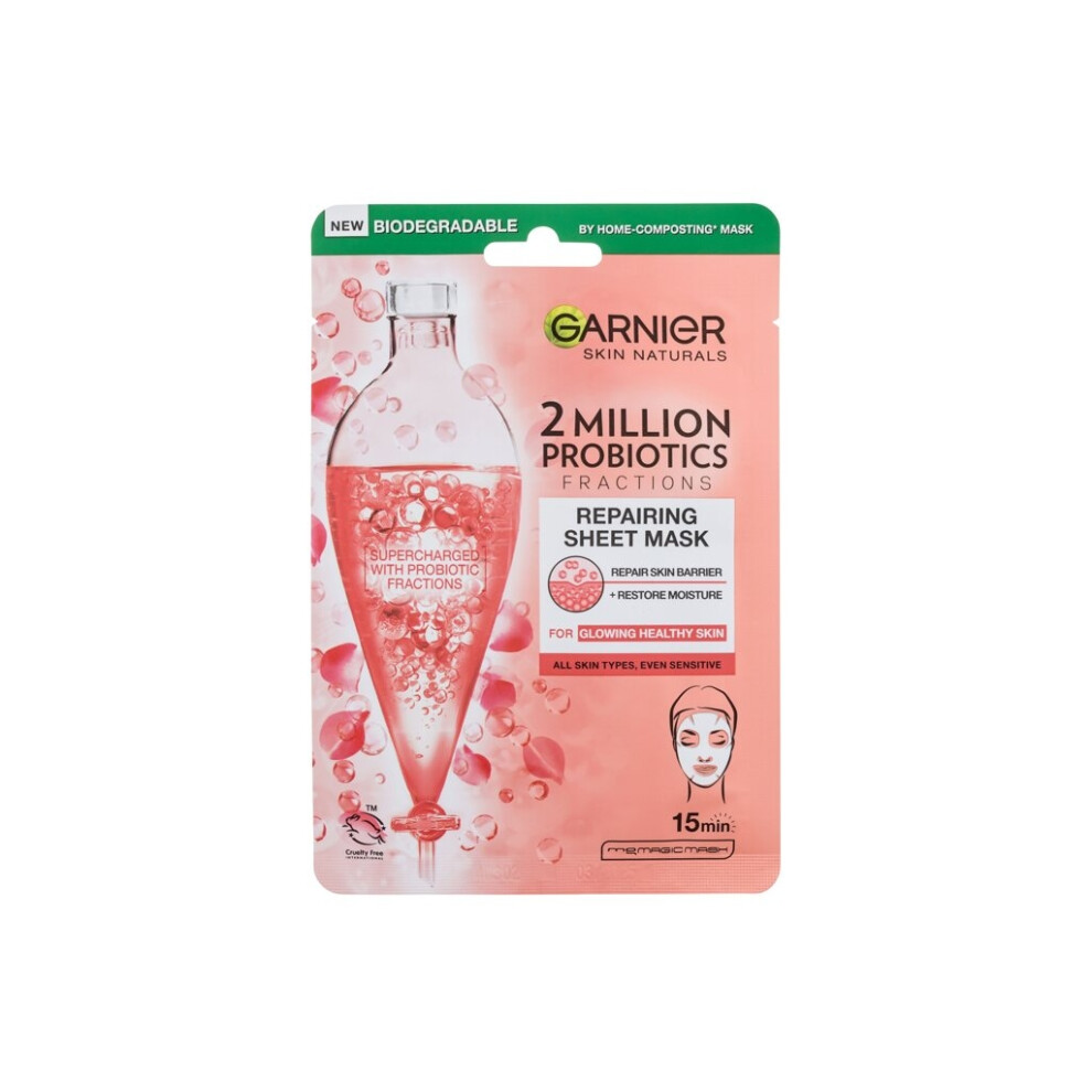 Garnier - Skin Naturals 2 Million Probiotics Repairing Sheet Mask - For Women, 1 pc