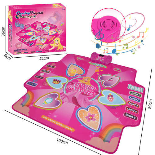 Kids Dance Mat with Bluetooth Illuminated Music Mat, 4 Modes