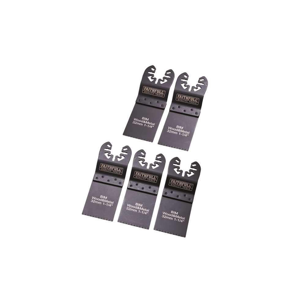 Faithfull Multi-Tool Blade Set (5 Pieces) Xms24mt5set
