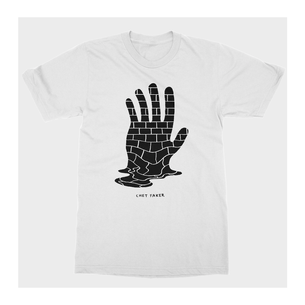 (M) Chet Faker Brick Hand Tee White T-Shirt