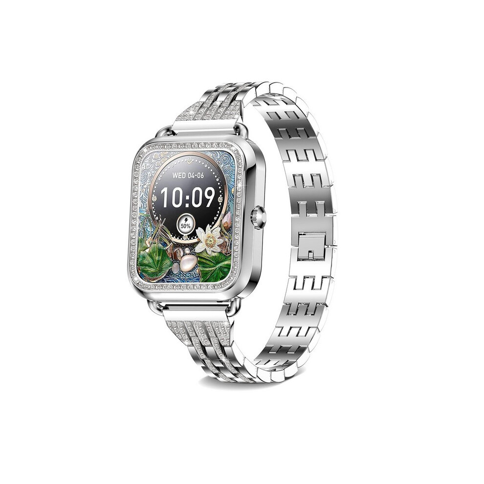 Chronus Smartwatch With Phone Function Rhinestones 1.57'' Hd Android/Ios Grey 9331562992160