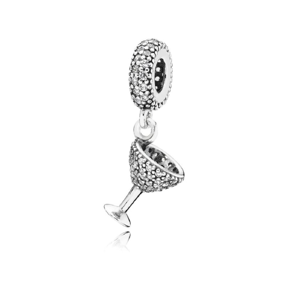 (wine cup dangle charm ) cup 925 sterling silver charm for pandora bracelet