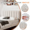 (Beige ) 4ft6 Upholstered Velvet Bed Frame with Mute Foam 7