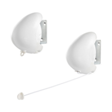 Leifheit Rollfix 80 Single Longline Wall Mounted Towel Rack - White