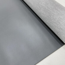 Fire-Resistant Faux Leather Vinyl Upholstery Fabric - Dark Grey
