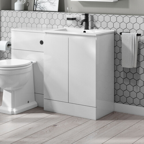 Waterproof 500mm White Vanity Unit with Basin 2