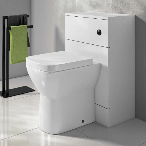 Waterproof White 500mm WC Unit 1
