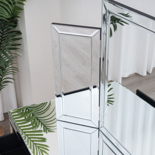 Comfy Living (Mirror Only) Mirrored Dressing Table Stool Mirror- Available Individually Or As Set 2