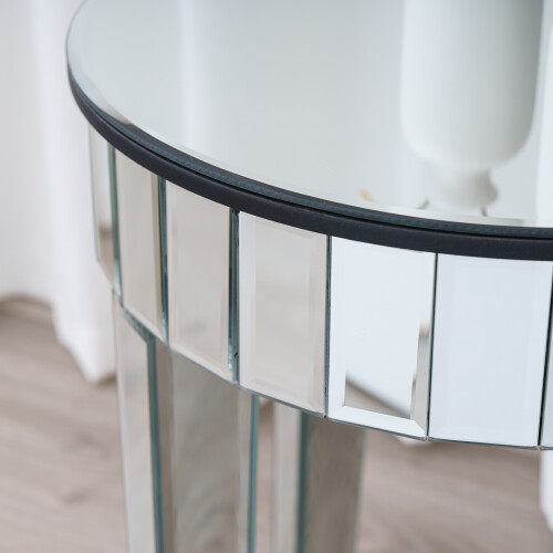 Comfy Living Circular Mirrored Side Or End Table 1