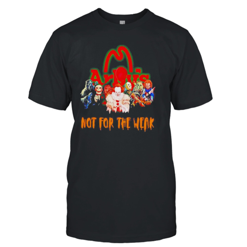 (M) Horror Movie Characters Arby's Not For The Weak Halloween 2023 T-shirt