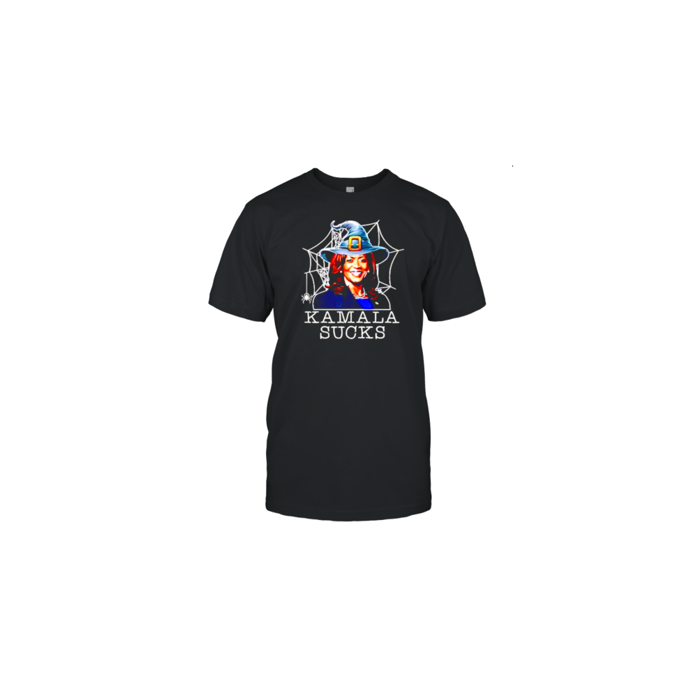 (XL) Witch Kamala Sucks Spider Nets Halloween T-Shirt