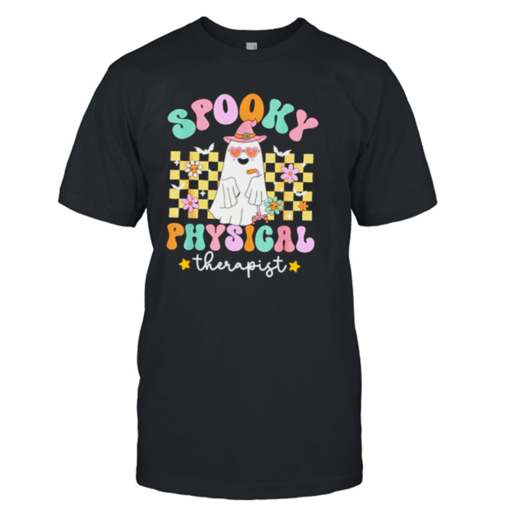 (L) Spooky Physical Therapist Halloween PT Cute Ghost DPT shirt