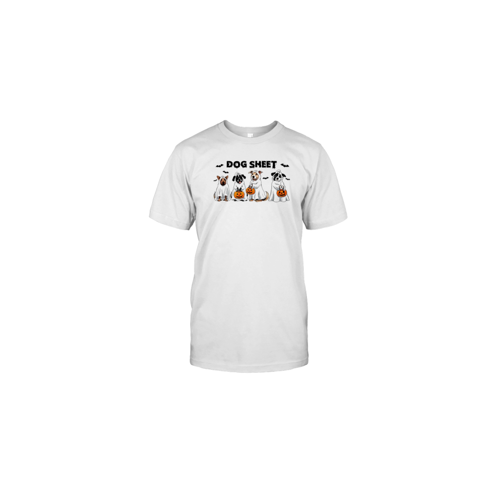 (S) Ghost Dog Sheet Pumpkin Halloween T-Shirt