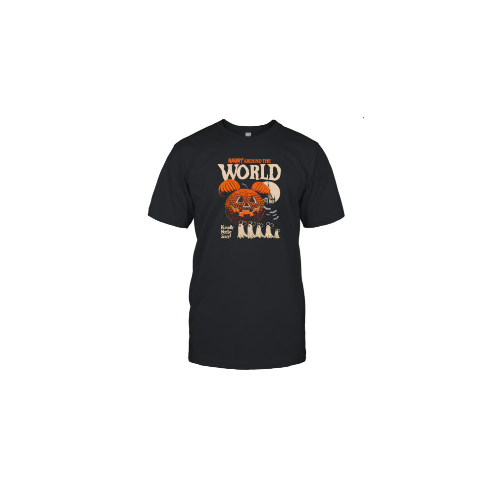 (XL) Haunt Around The World It'S Really Not So Scary Halloween T-Shirt