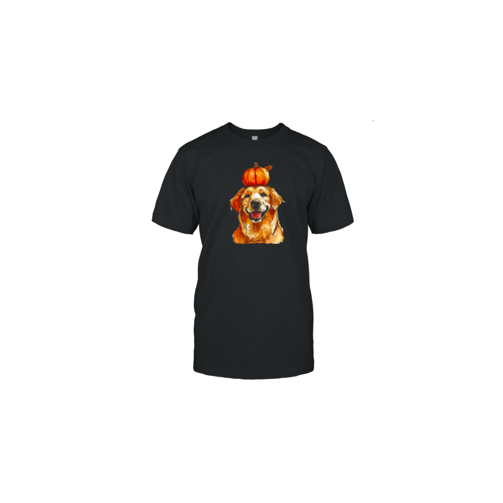 (XXL) Halloween Golden Retriever Dog , Funny Halloween Golden Retriever T-Shirt