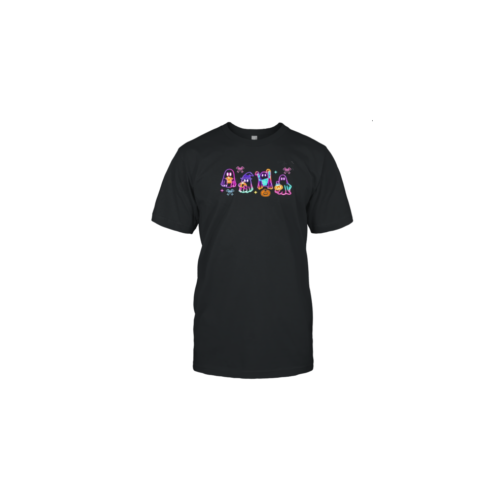 (M) Neon Lights Ghost Halloween Bougie Ghost T-Shirt