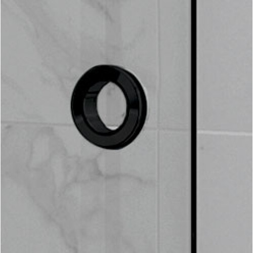 1600mm Sliding Wetroom Panel Black - 8mm 2