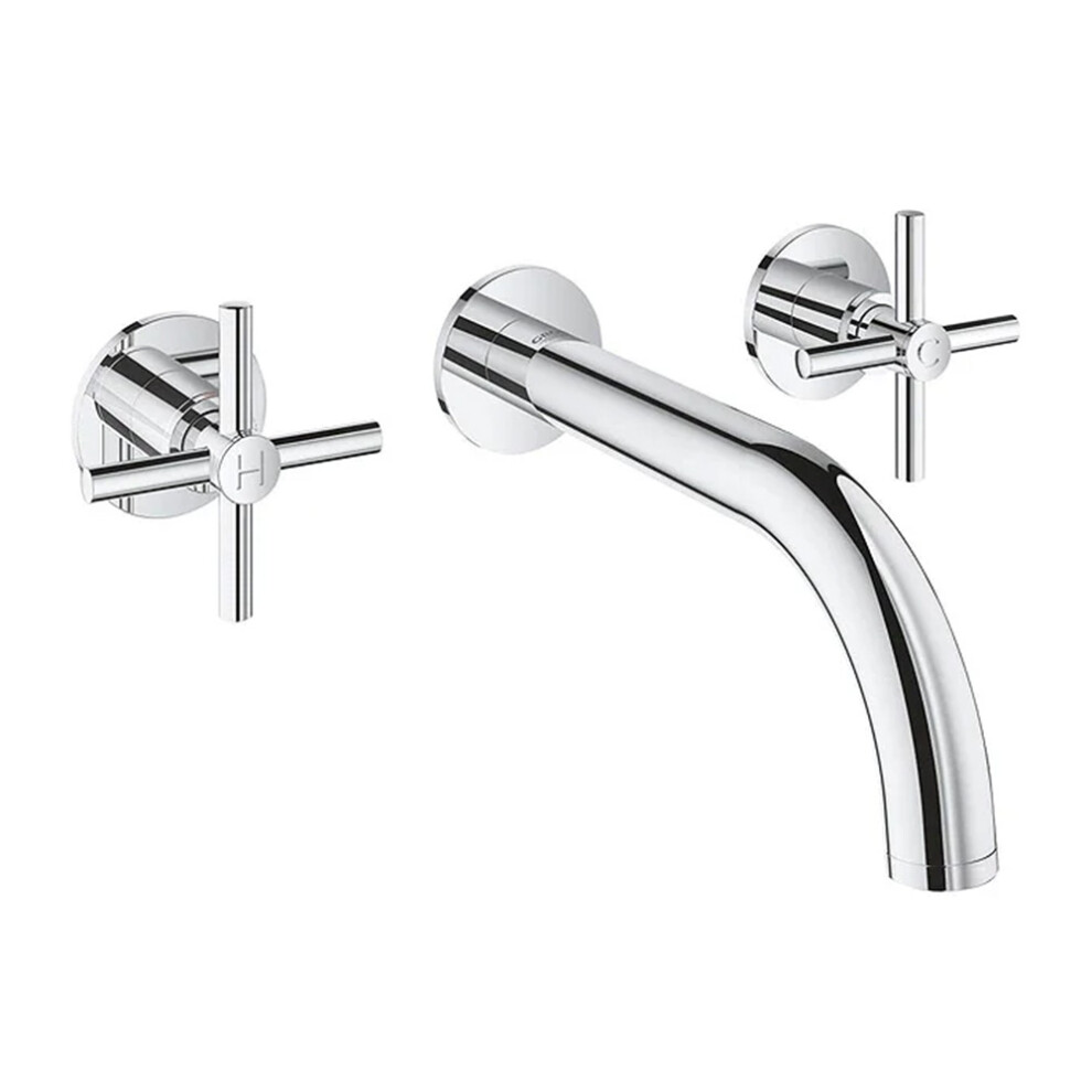 Grohe 20164AL3 3H bsn mxr S-Size X-handle wall mtd