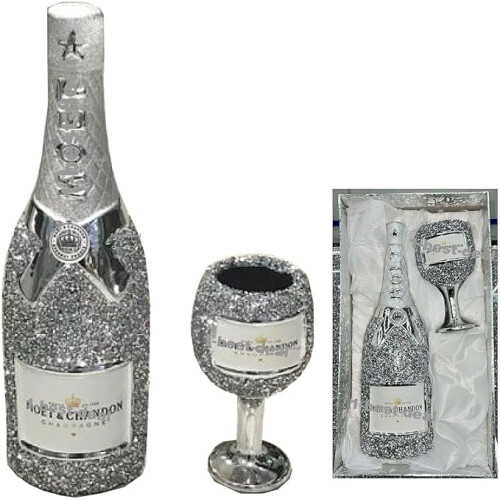 Crystallized Wine Bottle  , 30cm 2