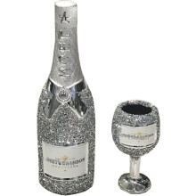 Crystallized Wine Bottle , 30cm