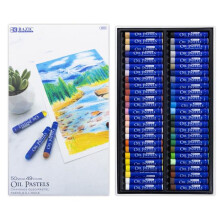 Bazic 2555 Smooth & Blendable Oil Chalk Pastel, 50 Colors