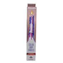 AzureGreen CTPP Drip Candles - Pink & Purple - Set of 2