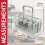 SPARES2GO Cutlery Basket Caddy Cage for Bosch Dishwasher (Removable Handle, 240mm) 2