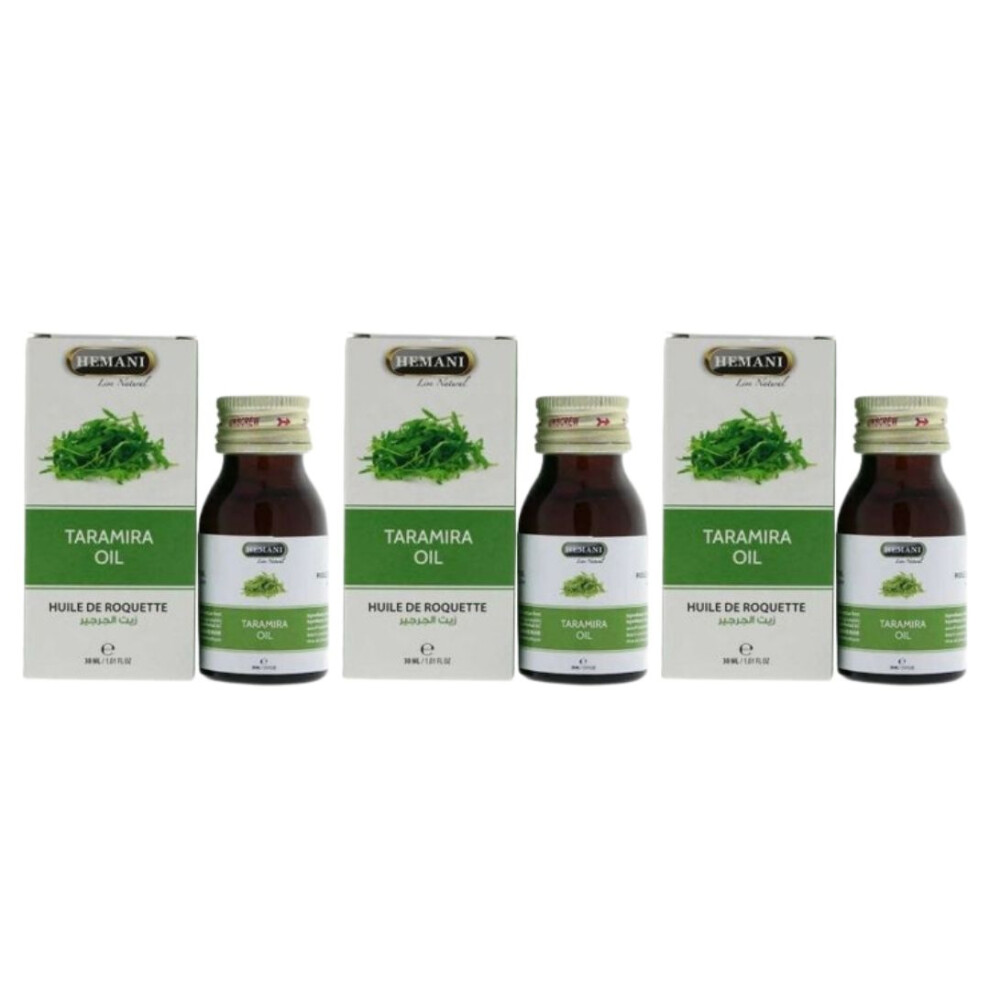 Hemani Taramira Herbal Oil 30ml Pack Of 3 |Treatment of Diabetes Mellitus |Cure Skin Diseases |Reduce Hair Fall |Essential & Multipurpose Oil