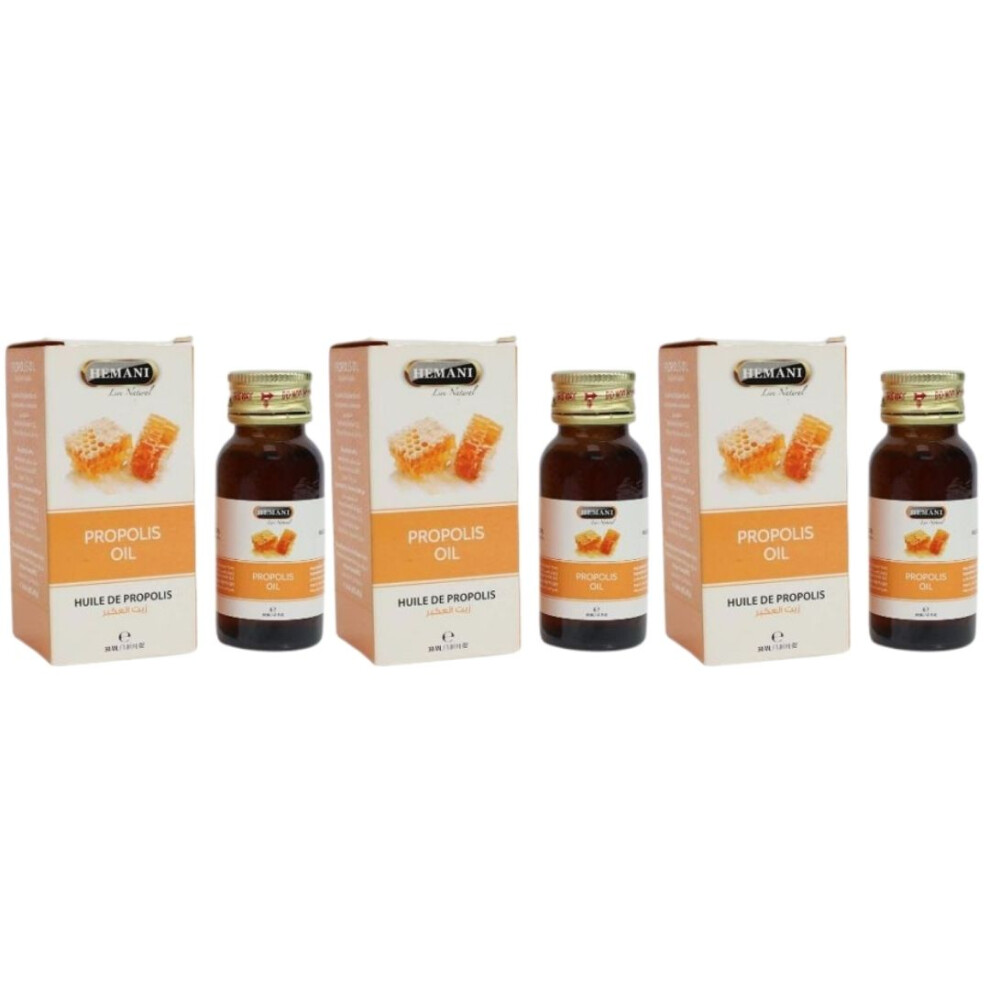 Hemani Propolis Herbal Oil 30ml Pack Of 3 |Antimicrobial |Prevents Virus & Bacteria |Strengthens Immune System|Fight Acne|Essential & Multipurpose Oil