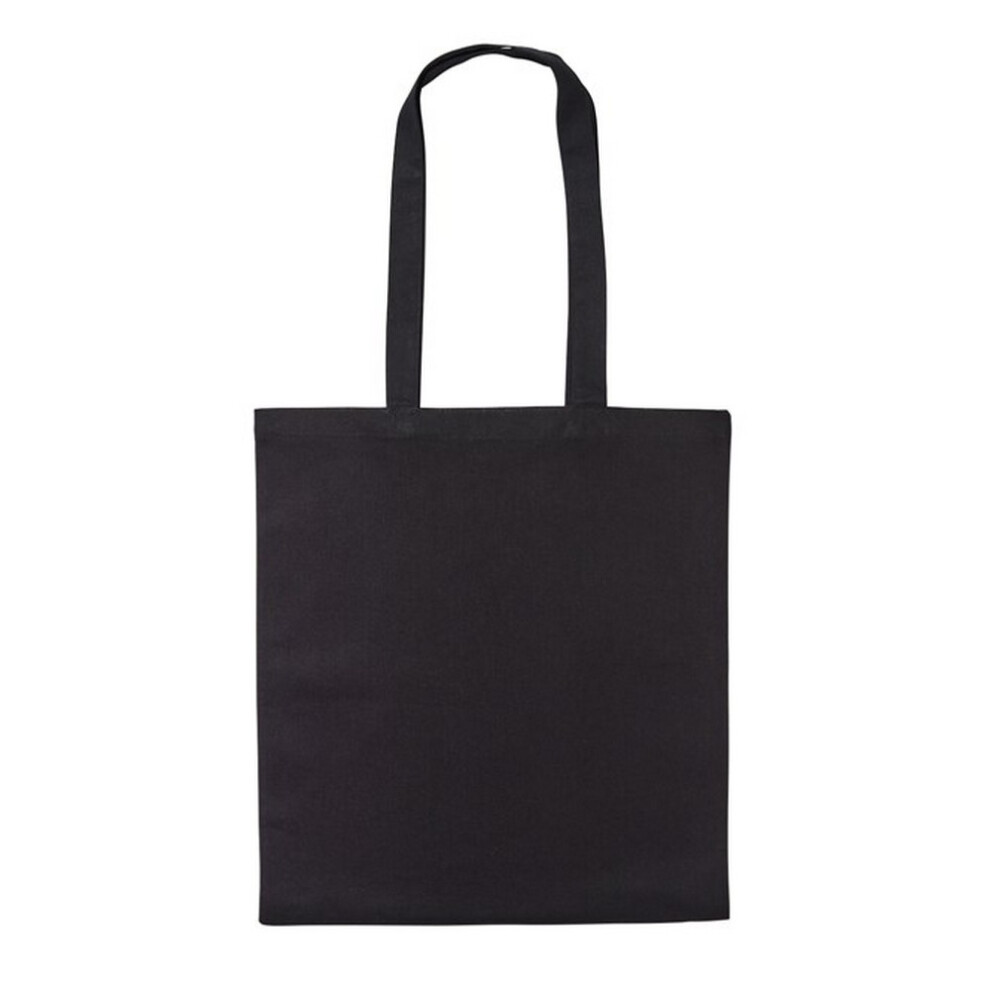 Nutshell Black Recycled Cotton Long Handle Shopper Bag
