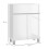kleankin High Gloss Bathroom Floor Cabinet Storage Cupboard with Drawer 2