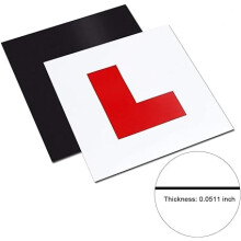 Onarway Fully Magnetic Car L-Plates Red Plate 2 Pack Car Magnetic Extra Thick Strong Learner Plates No Melting Blow Easy Move without Painting off