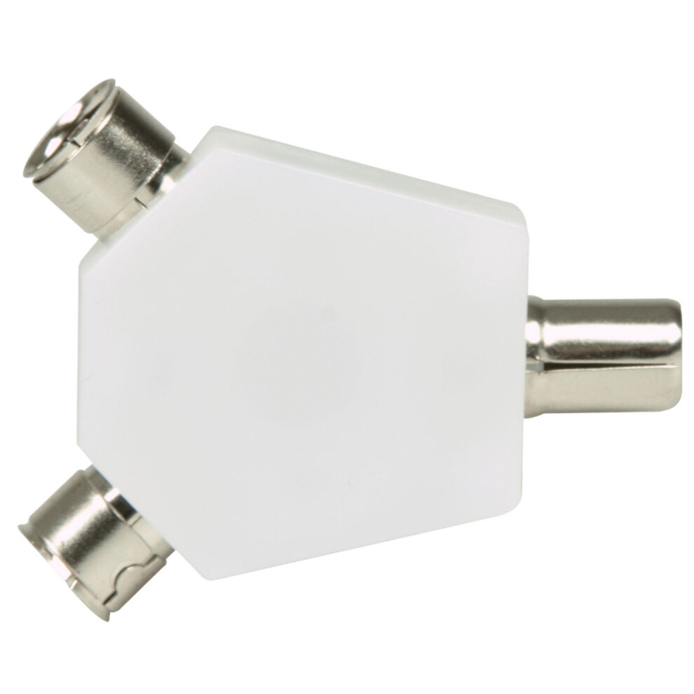 2 Way Digital Tv Fm Radio Coaxial Coax Aerial Y Splitter Adaptor 5015972021910