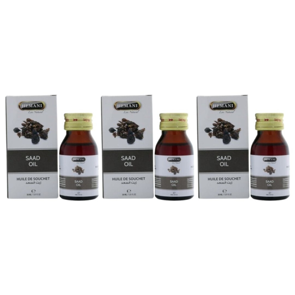 Hemani Saad Herbal Oil 30ml Pack Of 3 |Curing Diarrhea & Digestive Ailments |Nourishing Properties |Hair & Skin Moisturizer|Essential&Multipurpose Oil