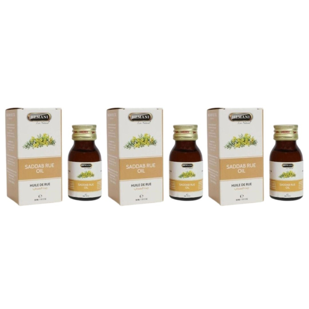 Hemani Saddab Rue Herbal Oil 30ml Pack Of 3|Reduce Joints Pain |Relieve Indigestion |Effective in Killing Bacteria |Essential & Multipurpose Oil