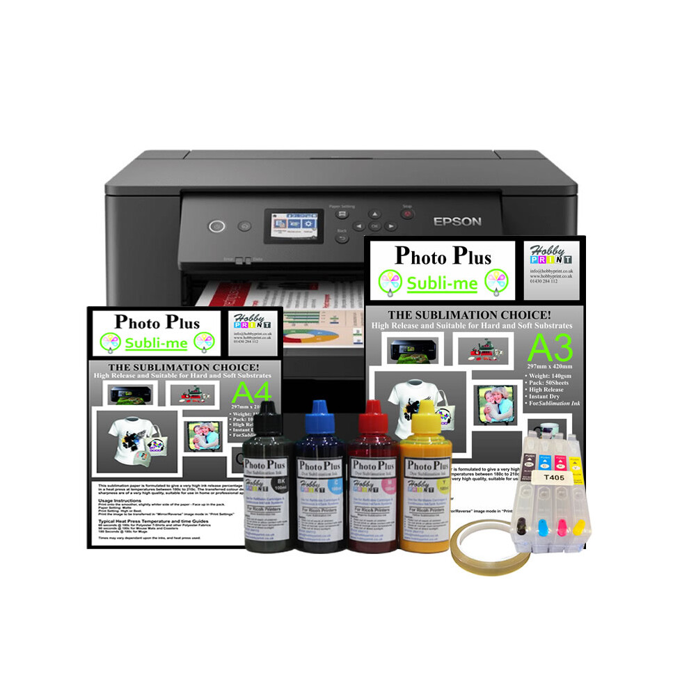 Hobbyprint Fast A3 Sublimation Printer Bundle - Wf-7310 With A Sublimation Kit.
