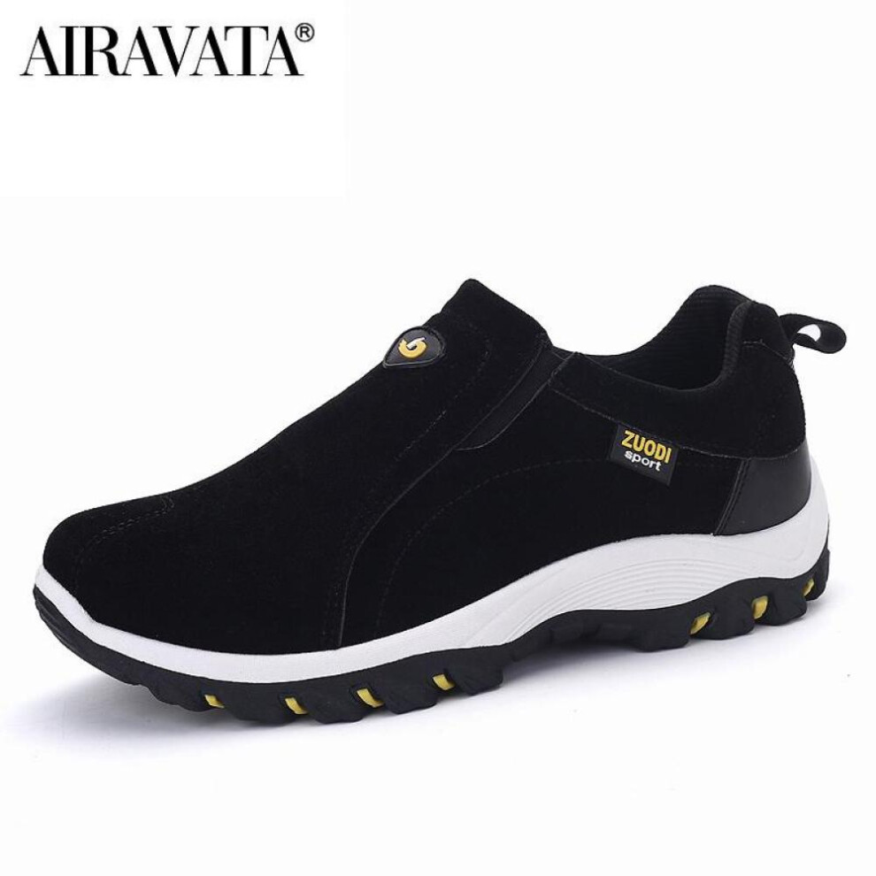 (black, 45) Men Loafers Flats Fashion Casual Shoes Slip on Outdoor Walking Sneakers Man Trainers Plus Size 39-48