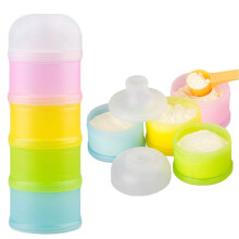 Two baby milk powder boxes for going out, portable and separately packaged, moisture-proof milk powder grid, baby's large capacity, four layer milk po