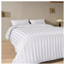 (Super King) Reversible Duvet Quilt Cover White Bedding Sets UK