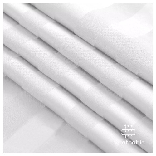 Imperial Rooms (Double) Reversible Duvet Quilt Cover White Bedding Sets UK 2