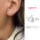 (1 pair ES326S) Mens Stud Earring Triangle Pierced Crystal Zircon Stud Earrings 8