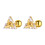 (1 pair ES326S) Mens Stud Earring Triangle Pierced Crystal Zircon Stud Earrings 20