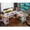 ODK L Shaped Gaming Desk, Reversible Computer desk with 2 Sockets 6