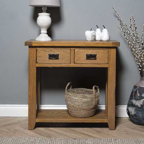 Elm Home and Garden Hallway Console table quality oak finished