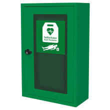 CLICK MEDICAL INDOOR DEFIBRILLATOR CABINET WITH THUMB LOCK GREY