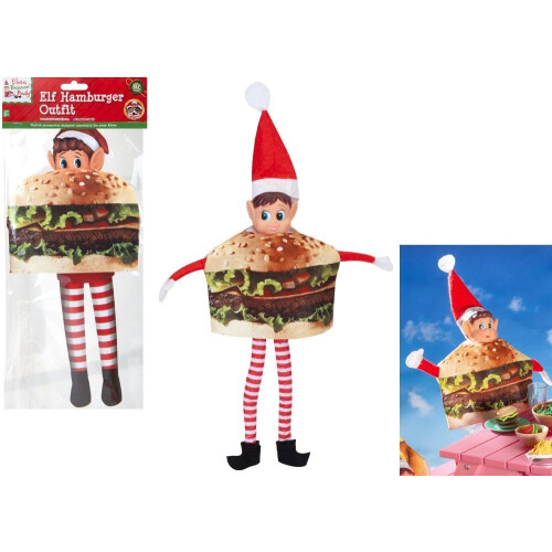 Hamburger Naughty Christmas Elf Outift