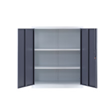 Metal Storage Cabinet - Closet Storage for Office, Bedroom, Living Room, Kitchen Lockable Storage Cabinet 2 Adjustable Shelves