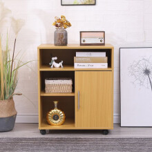 Beuken houten printerkast met 2 planken en 1 deur archiefkast - Kort houten kantoor opbergkast Organiser